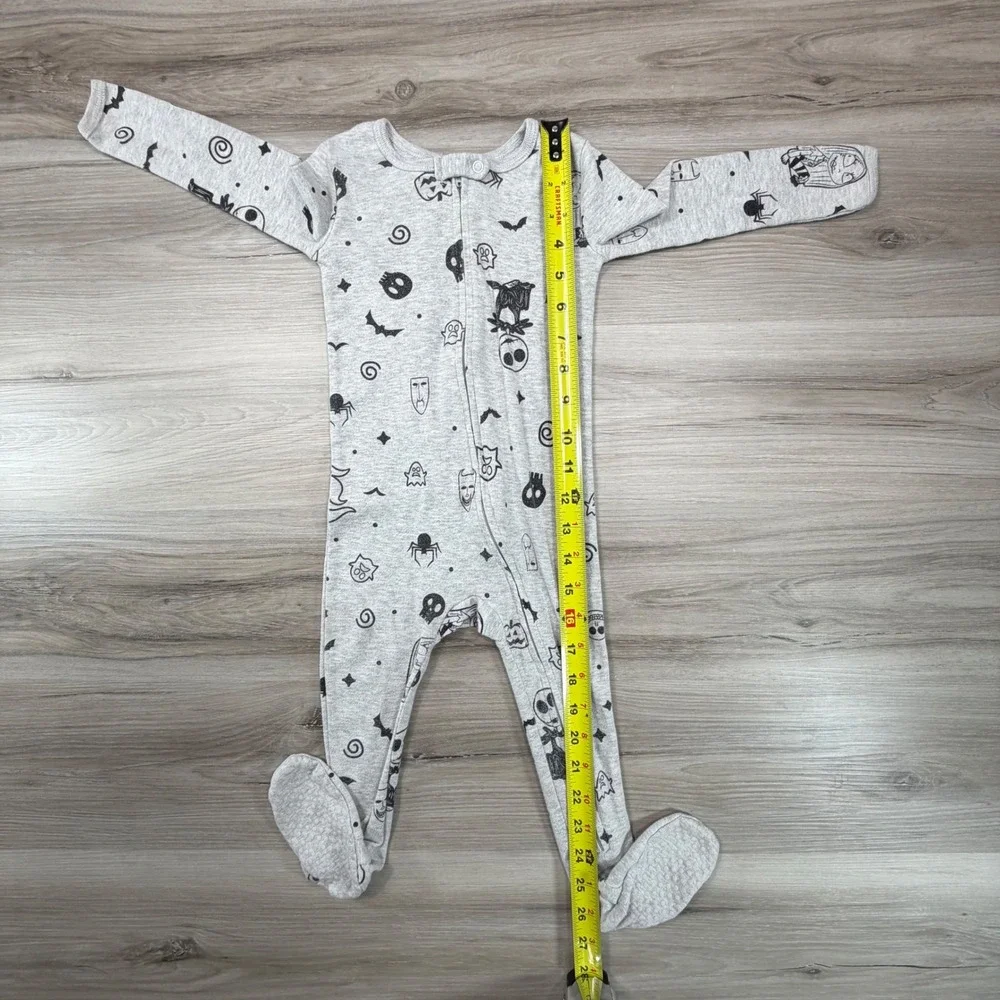 Disney Baby 24M Halloween‎ Footed Pajamas Sleepsuit Ghosts Bats Skulls